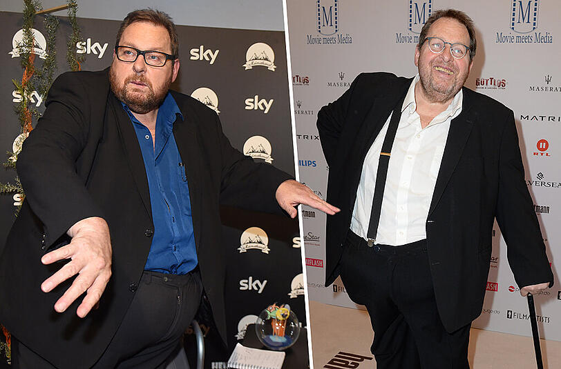 Links vorher - rechts nachher: Ottfried Fischer hat 30 Kilo abgespeckt.
