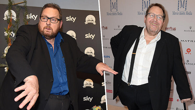 Links vorher - rechts nachher: Ottfried Fischer hat 30 Kilo abgespeckt.