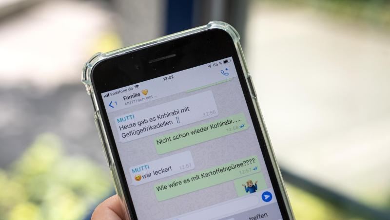 Chatverlauf bei WhatsApp. Chatverlauf bei WhatsApp.