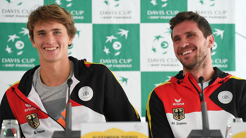 Gut gelaunt: Die Tennis-Brüder Alexander (links) und Mischa Zverev.