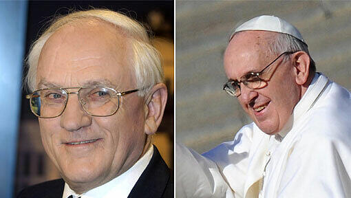 Eberhard von Gemmingen (l) und Papst Franziskus. Eberhard von Gemmingen (l) und Papst Franziskus.