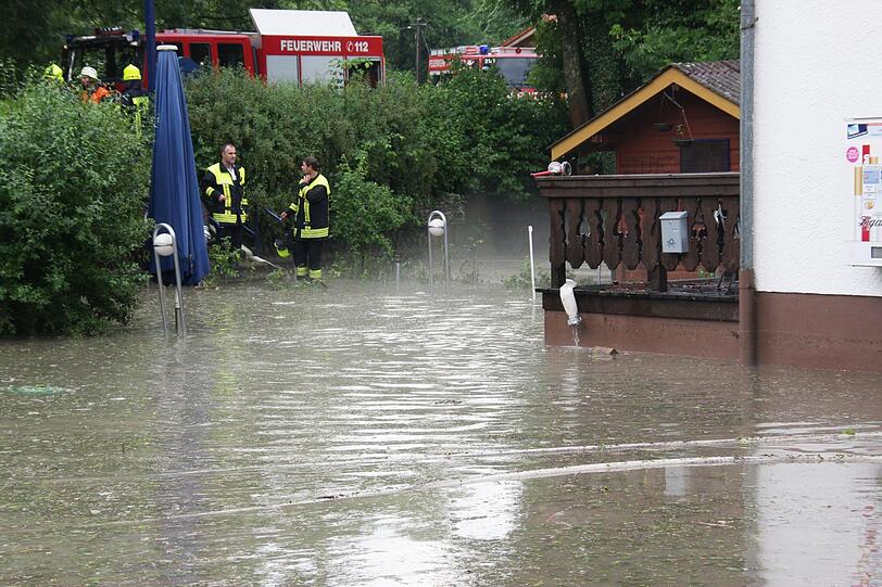Unwetter in Rosenheim.