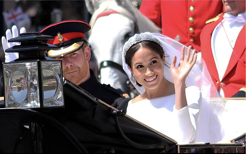Mai 2018: Prinz Harry und Meghan Markle heirateten auf Windsor Castle.