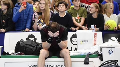 Andy Murray vergoss nach seinem Turniersieg in Antwerpen Freudentränen.