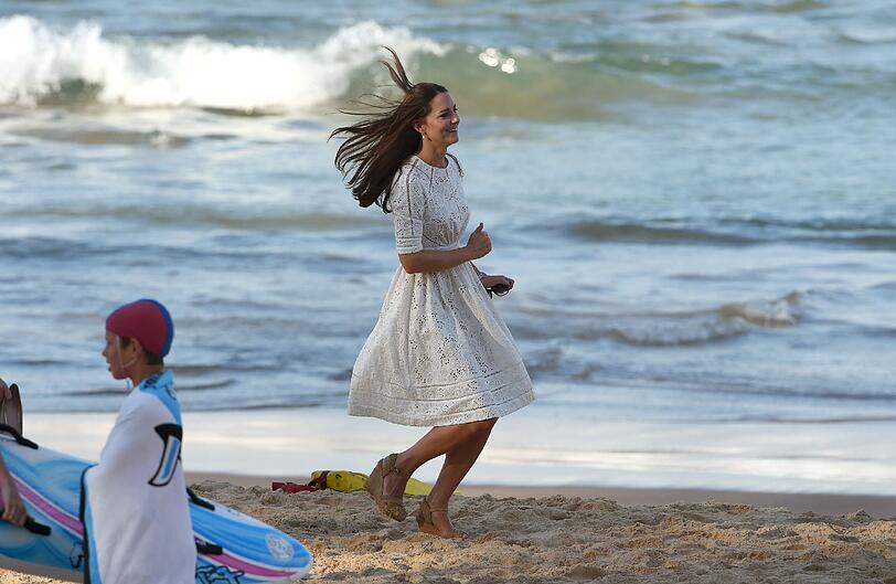 Die Royals am Strand: Kate und William in Australien.