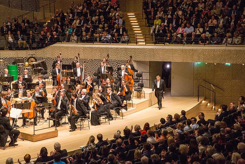 Das Symphonieorchester des Bayerischen Rundfunks unter Mariss Jansons beim Konzert.