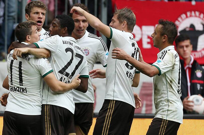 Die Bayern im Wiesn-Trikot: Nur acht Niederlagen setzte es während dem Oktoberfest.