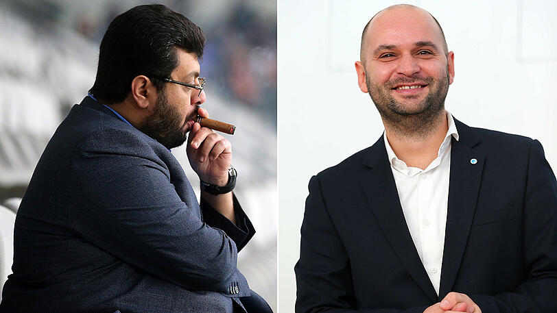 Der neue Geschäftsführer Michael Scharold (rechts) soll die Löwen auch ohne neues Investoren-Geld wieder sportlich erfolgreich machen. Und schon steht er im Kreuzfeuer durch Investor Hasan Ismaik.