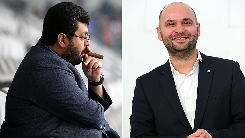 Der neue Geschäftsführer Michael Scharold (rechts) soll die Löwen auch ohne neues Investoren-Geld wieder sportlich erfolgreich machen. Und schon steht er im Kreuzfeuer durch Investor Hasan Ismaik. Der neue Geschäftsführer Michael Scharold (rechts) soll die Löwen auch ohne neues Investoren-Geld wieder sportlich erfolgreich machen. Und schon steht er im Kreuzfeuer durch Investor Hasan Ismaik.