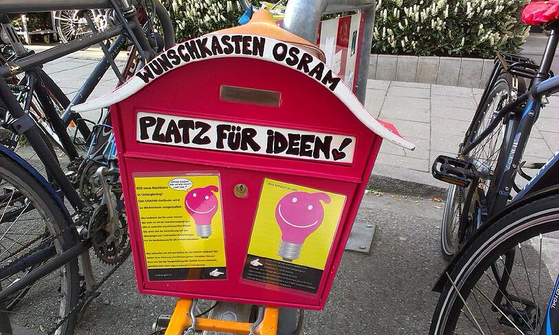 Hier Wünsche einwerfen: Die Aktionsgruppe Untergiesing sammelt die Ideen der Untergiesinger.