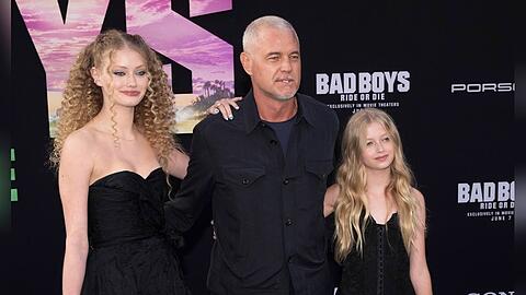Eric Dane mit seinen beiden T&ouml;chtern Billie (l.) und Georgia.