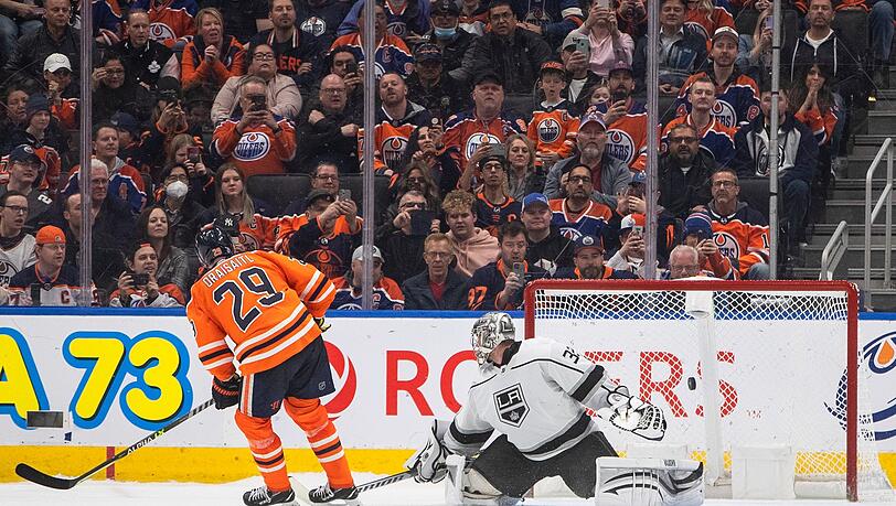 Leon Draisaitl setzte sich mit den Edmonton Oilers gegen die LA Kings durch.