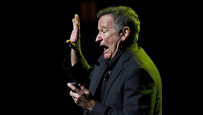 Robin Williams wurde auch als Stand-up-Comedian gefeiert Robin Williams wurde auch als Stand-up-Comedian gefeiert