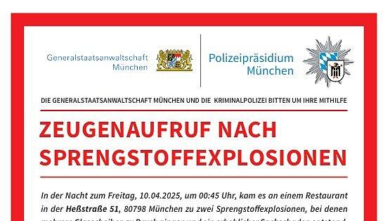 Das Plakat der M&uuml;nchner Polizei.