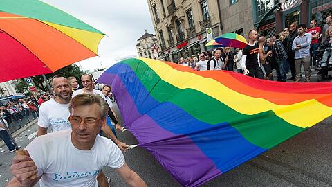 CSD 2014 in München: "Regenbogen der Geschlechter. Wertvoll sind wir alle!" Der Umzug 2015 steht unter dem Motto "Familie ist, was wir draus machen"