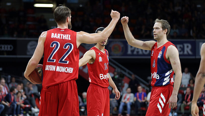 Dominante Vorstellung: Danilo Barthel (l.) und Petteri Koponen vom FC Bayern Basketball. Dominante Vorstellung: Danilo Barthel (l.) und Petteri Koponen vom FC Bayern Basketball.