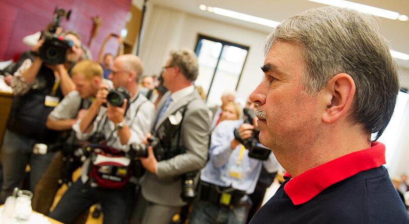 Gustl Mollath vor seiner Vernehmung im Mollath-Untersuchungsausschuss im Bayerischen Landtag