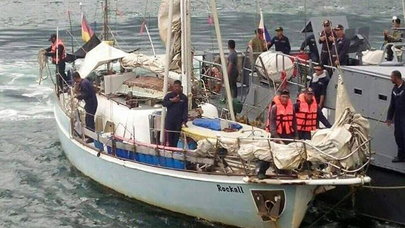 Die Segelyacht des Ehepaares: Auf dem Boot fanden Soldaten die ermordete Ehefrau des Mannes.