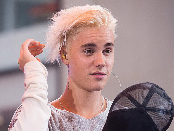 Justin Bieber bei einem Auftritt in der "Today Show"