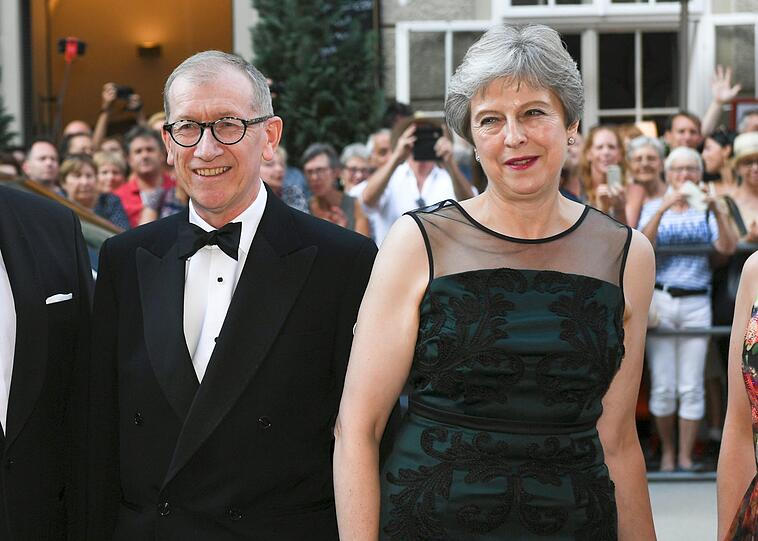 Theresa May (Britische Premierministerin) mit Ehemann Philip