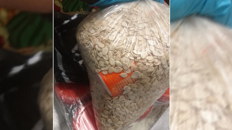 Die Hautaufhellercremes waren zwischen Melonensamen versteckt.