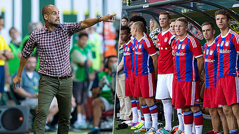 Pep Guardiola vermisste gegen die MLS-All-Stars das "Fair Play". Zum ersten Mal wieder mit an Bord: Die Weltmeister um Bastian Schweinsteiger und Philipp Lahm.