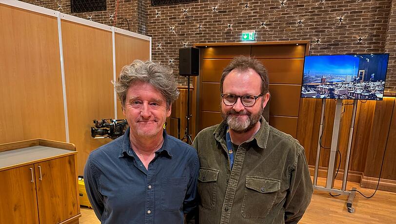 Die Singspielautoren Richard Oehmann und Stefan Betz bevor es losgeht.