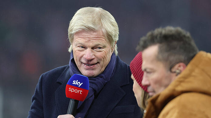 Oliver Kahn and Lothar Matthaus bickered over Sky's microphone.  (archive photo)