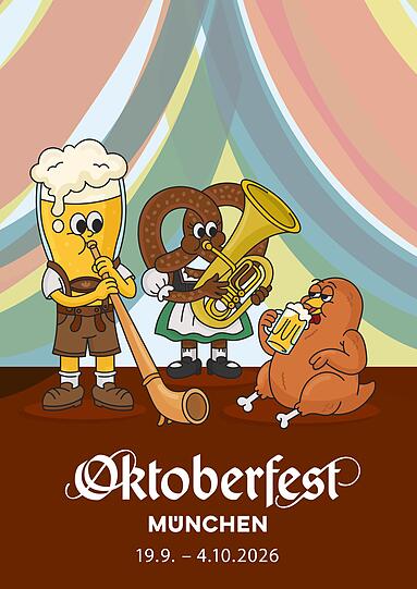 Lustige Wiesnkapelle. Ob das Hendl den Text von &bdquo;Sweet Caroline&ldquo; schon drauf hat?