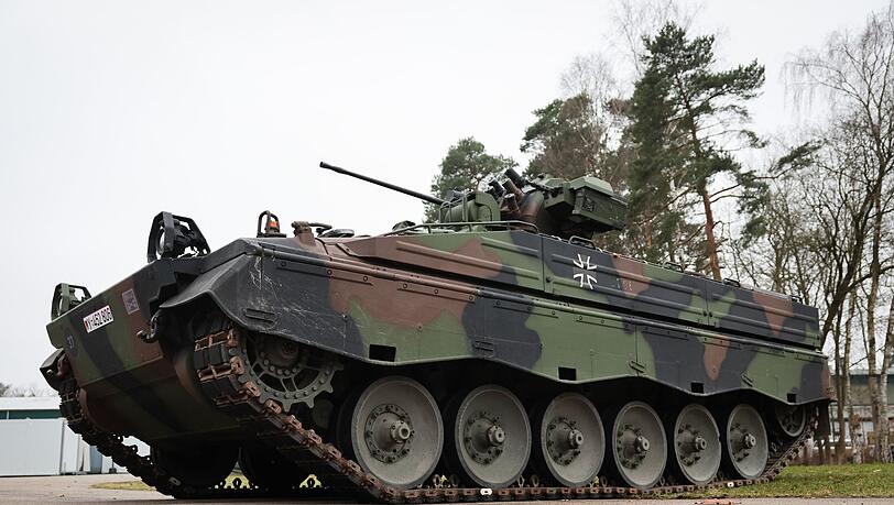 Ein Schützenpanzer Marder in der Panzertruppenschule im niedersächsischen Munster.