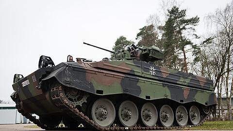 Ein Schützenpanzer Marder in der Panzertruppenschule im niedersächsischen Munster.