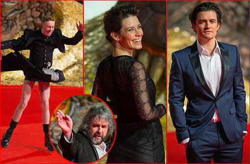 Promis und kostümierte Fans feiern die Europapremiere des neuen "Hobbit"-Films - hier gibt's die Bilder aus Berlin.