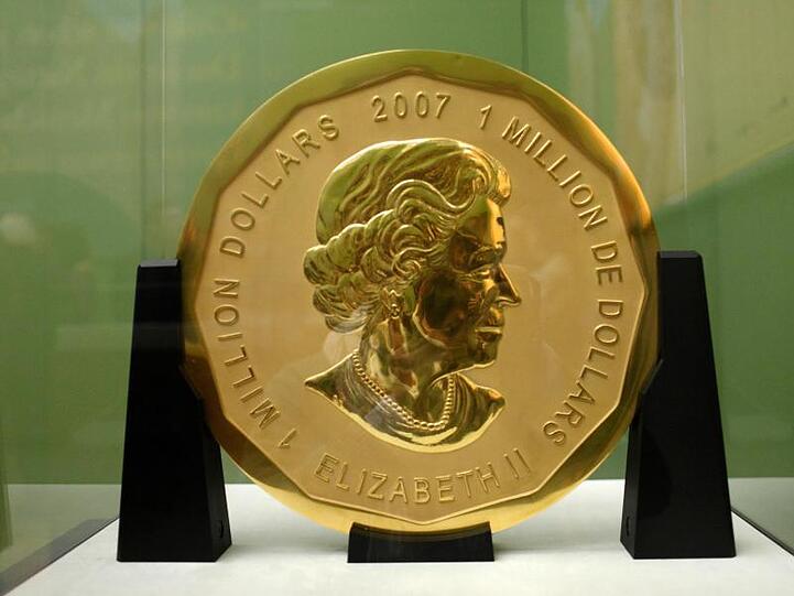 Die 100 Kilogramm schwere Goldmünze "Big Maple Leaf" wurde im März 2017 aus dem Berliner Bode-Museum gestohlen.