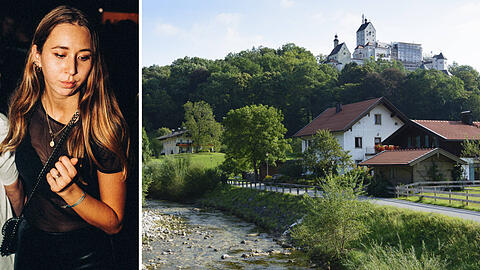 Die Idylle trügt: Unterhalb der Burg Hohenaschau kam Hanna (li.) zu Tode und wurde zehn Kilometer die Prien hinabgetrieben.
