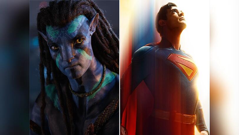 "Avatar"-Star Sam Worthington und der neue Superman David Corenswet (r.).