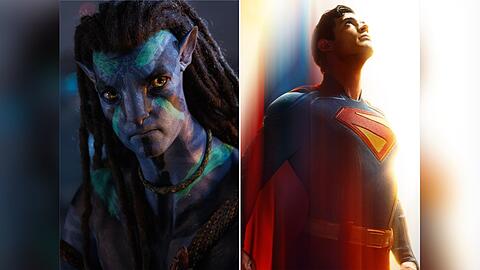 "Avatar"-Star Sam Worthington und der neue Superman David Corenswet (r.).