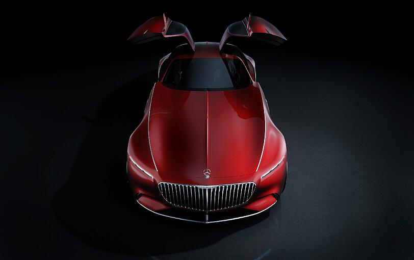 Natürlich gehören auch Flügeltüren an eine supersprotliche Mercedes-Maybach-Studie.