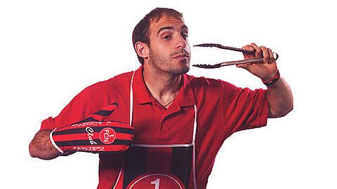 Javier Pinola liebt Deftiges vom Grill.