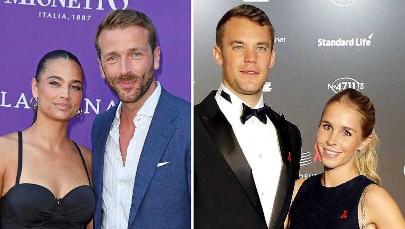 Amira Aly und Christian Düren erwarten ein Baby und das Ex-Ehepaar Manuel Neuer und Nina Neuer (r.) getrennt voneinander auch. Amira Aly und Christian Düren erwarten ein Baby und das Ex-Ehepaar Manuel Neuer und Nina Neuer (r.) getrennt voneinander auch.