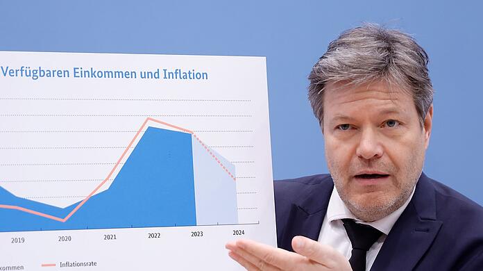Bundeswirtschaftsminister Robert Habeck stellt den Jahreswirtschaftsbericht 2024 vor.