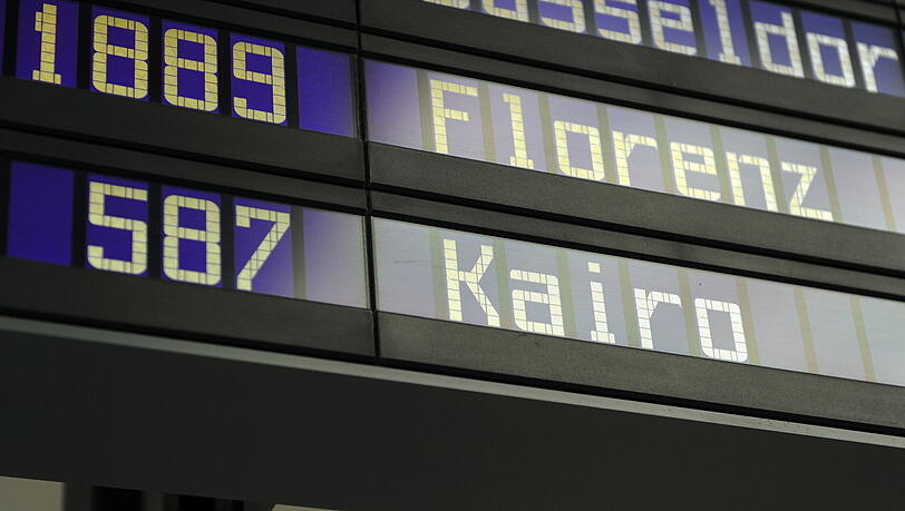 Anzeigetafel auf dem Flughafen München Anzeigetafel auf dem Flughafen München