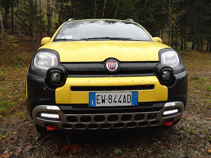Der kleine Dreckbär: Mit dem neuen Fiat Panda Cross ist man dank modernem Allradantrieb auf Matsch und Schnee munter unterwegs.
