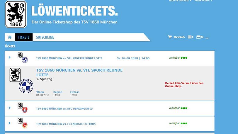 Keine Verkauf mehr im Online-Shop nach nicht mal zwanzig Minuten.