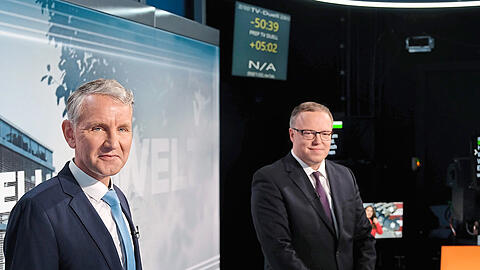 Im September wird in Thüringen der neue Landtag gewählt. Beim ersten Schlagabtausch traten die Spitzenkandidaten von AfD und CDU gegeneinander an.