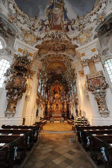 Blick in der Wieskirche