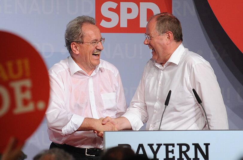 Die beiden SPD-Spitzenkandidaten für Bayern und die Bundesrepublik, Christian Ude und Peer Steinbrück.