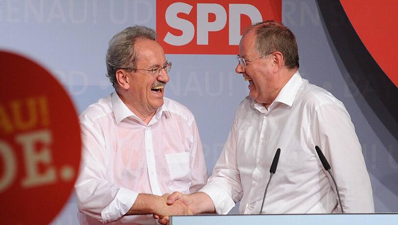 Die beiden SPD-Spitzenkandidaten für Bayern und die Bundesrepublik, Christian Ude und Peer Steinbrück. Die beiden SPD-Spitzenkandidaten für Bayern und die Bundesrepublik, Christian Ude und Peer Steinbrück.