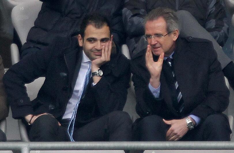 Erich Meidert (rechts), hier mit Ismaik-Cousin Noor Basha.