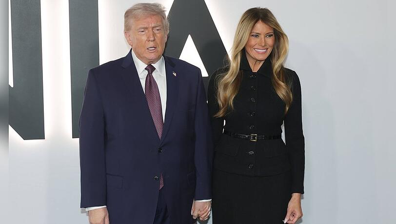 US-Pr&auml;sident Donald Trump mit First Lady Melania Trump bei der Premiere von "Melania" in Washington.