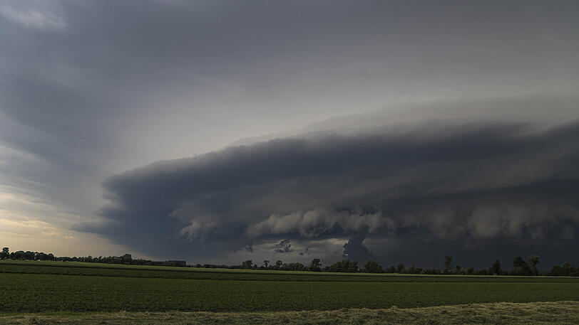 Das Gewitter zog am Montagabend über München und das Umland hinweg.